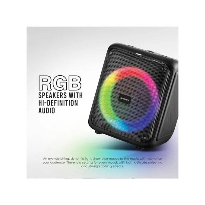 SonicGear Portable Karaoke Speaker - AudioXPro600HD - 90W BT USB FM with 1 Wireless Microphone — image 5