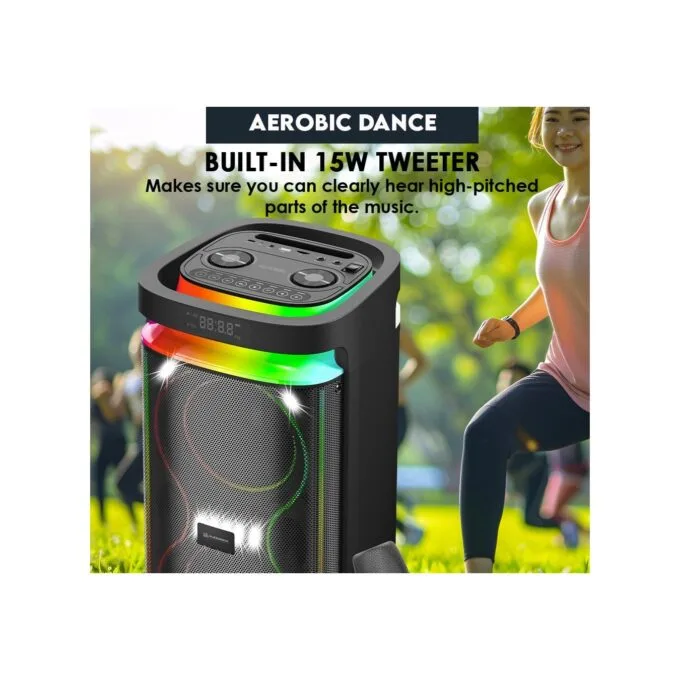 SonicGear Portable Karaoke Speaker - BBX1300 - 2 x 6.5'' BT USB RGB 2x Mics Audiobox — image 7