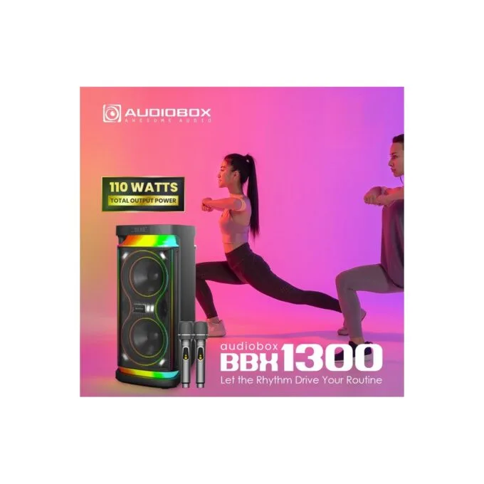 SonicGear Portable Karaoke Speaker - BBX1300 - 2 x 6.5'' BT USB RGB 2x Mics Audiobox — image 9