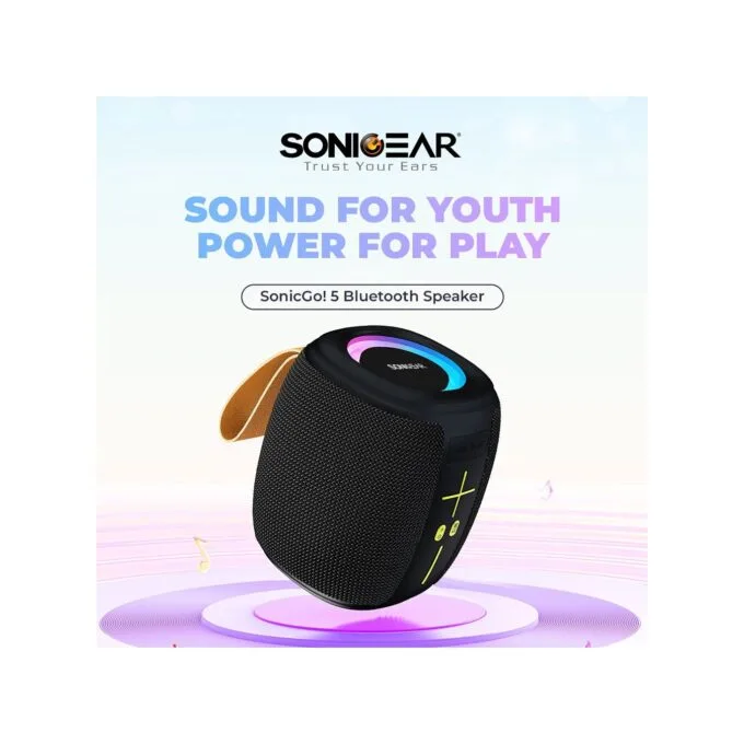 SonicGear Portable Speaker - SONICGO! 5 - TWS BT USB FM RGB Carbon Black — image 3