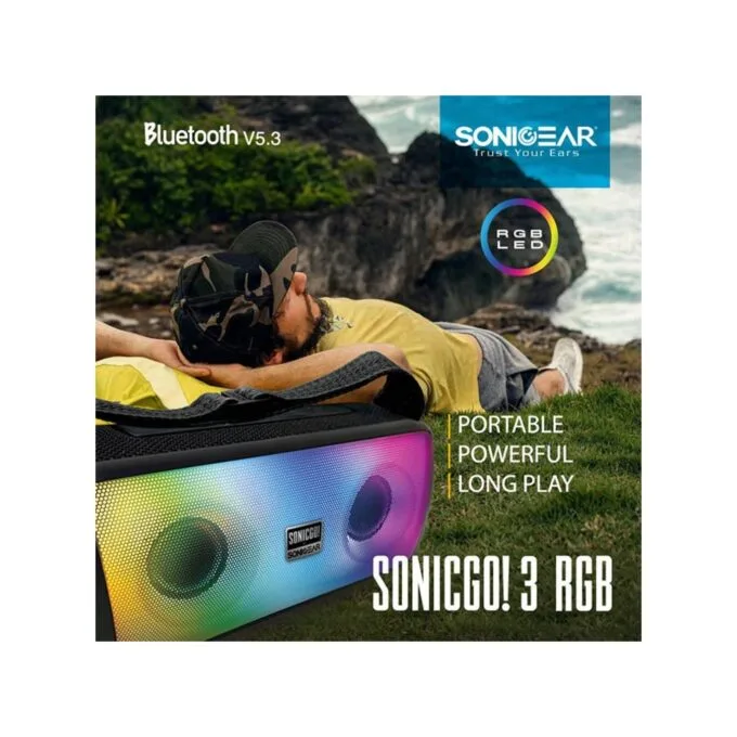 SonicGear - SONICGO!3 - RGB Portable Bluetooth Speaker with FM Radio & USB — image 4