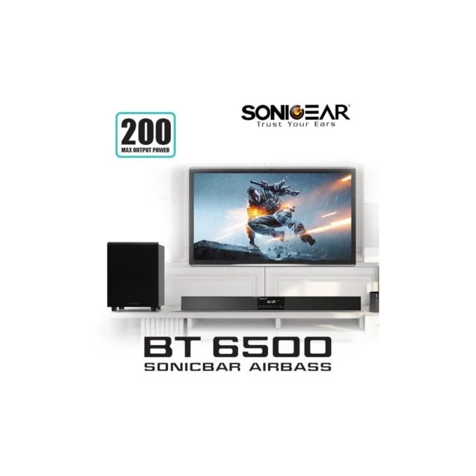 SonicGear SoundBar - BT-6500 - 200W & Wireless SubWoofer BT-USB-FM-HDMI — image 2