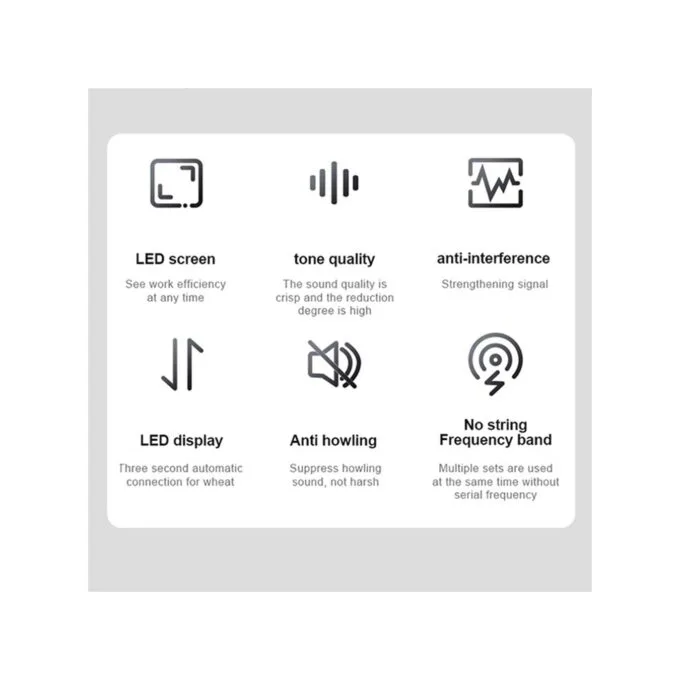 SonicGear WM2200UL - DUAL Gray 2 x Wireless 2.4GHz Rechargeable Microphone Handsets with LED Display — image 10