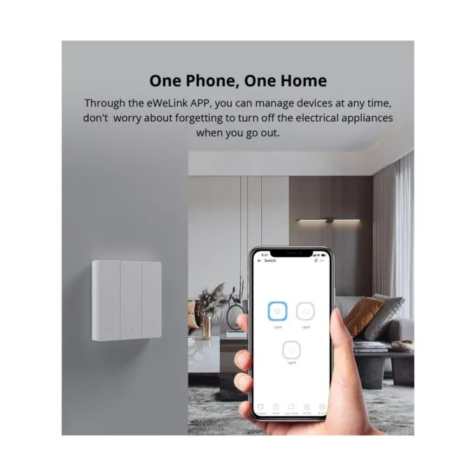 Sonoff Matter WiFi Smart Wall Mechanical Switch - M5 - 3-Button White — image 5