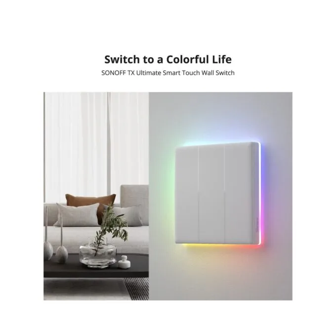 Sonoff Smart Wall Touch Switch - T53C-WiFi - 3-Button White — image 2