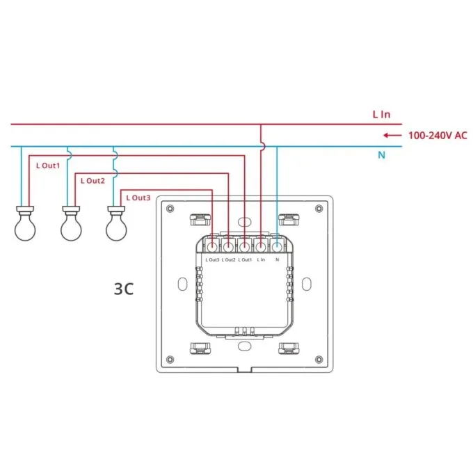 Sonoff Smart Wall Touch Switch - T53C-WiFi - 3-Button White — image 14