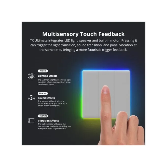 Sonoff Smart Wall Touch Switch - T53C-WiFi - 3-Button White — image 6