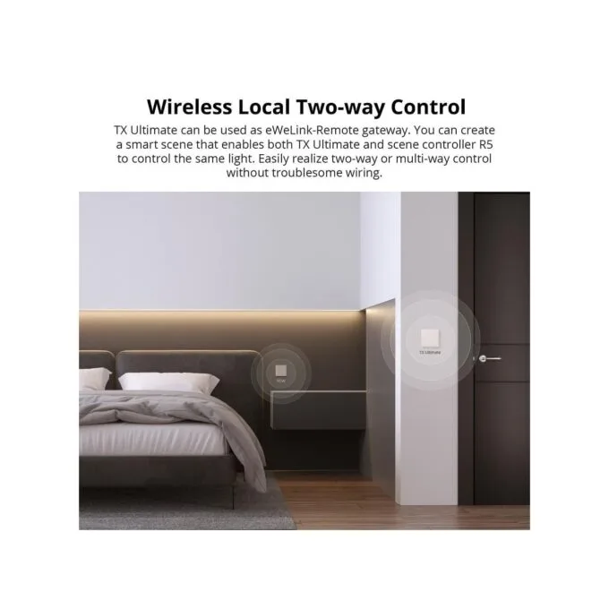 Sonoff Smart Wall Touch Switch - T54C-WiFi - 4-Button White — image 8
