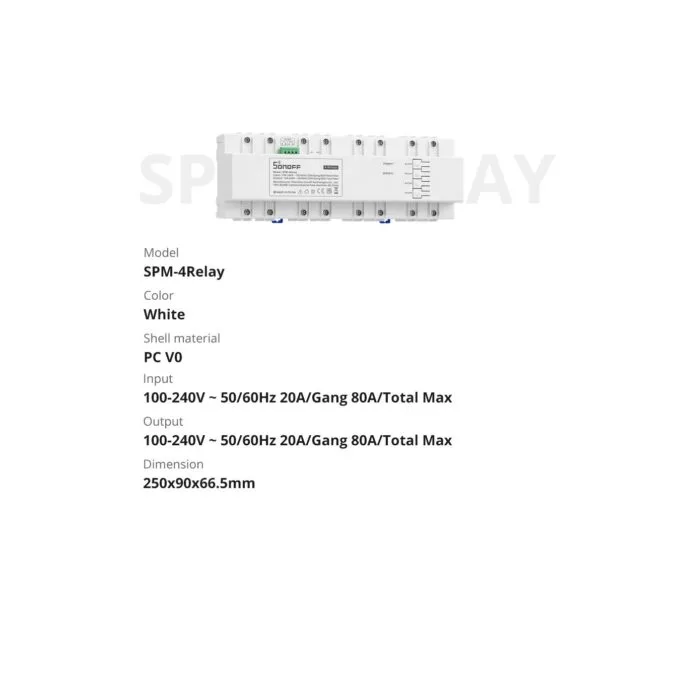 Sonoff - SPM-4Relay - 20A Wifi Smart Switch — image 12