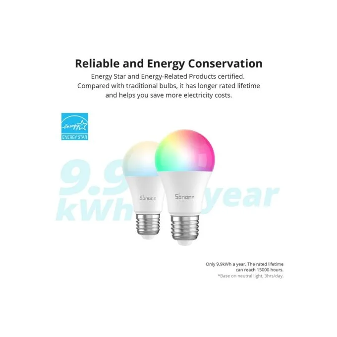 Sonoff WiFi Smart Bulb - B05-BL-A60 - E27 RGB — image 4