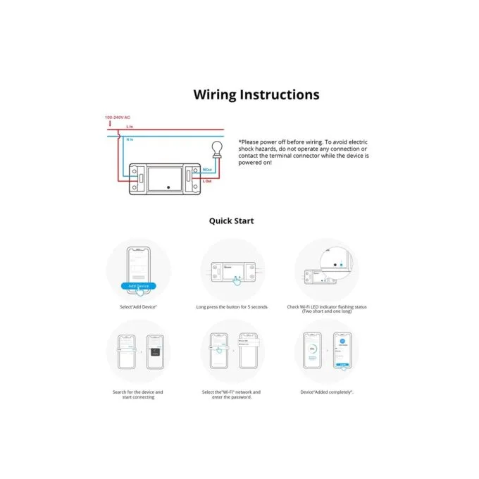 Sonoff WiFi Smart Switch Basic - R4 - 10A — image 14