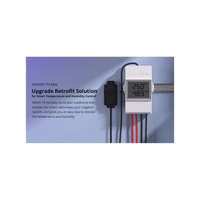 Sonoff WiFi Smart Switch TH Elite Smart Temperature and Humidity Monitoring - THR320D - 20A — image 2