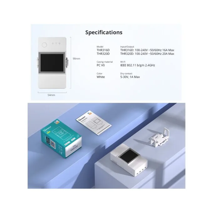 Sonoff WiFi Smart Switch TH Elite Smart Temperature and Humidity Monitoring - THR320D - 20A — image 16