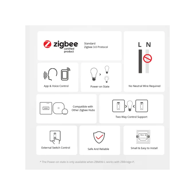 Sonoff Zigbee 3.0 Smart Switch - ZBMINI-L - Zigbee 3.0 — image 1