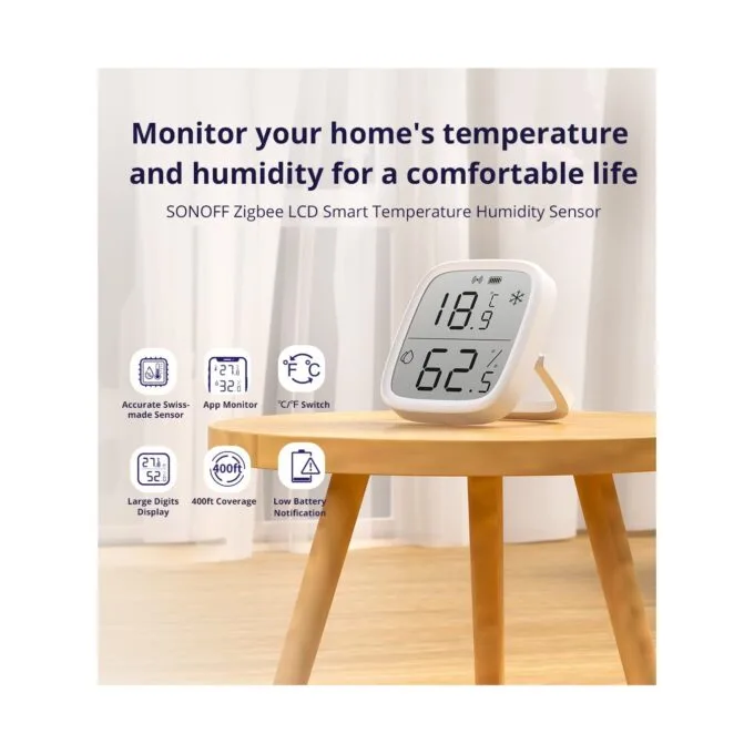SONOFF Zigbee LCD Smart Temperature Humidity Sensor - SNZB-02D - Zigbee LCD Smart Temperature Humidity Sensor — image 3