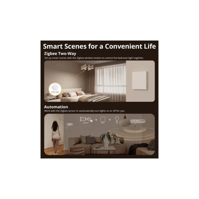 Sonoff Zigbee WiFi Smart Wall Mechanical Switch - M5 - No neutral, 2-Button White — image 7