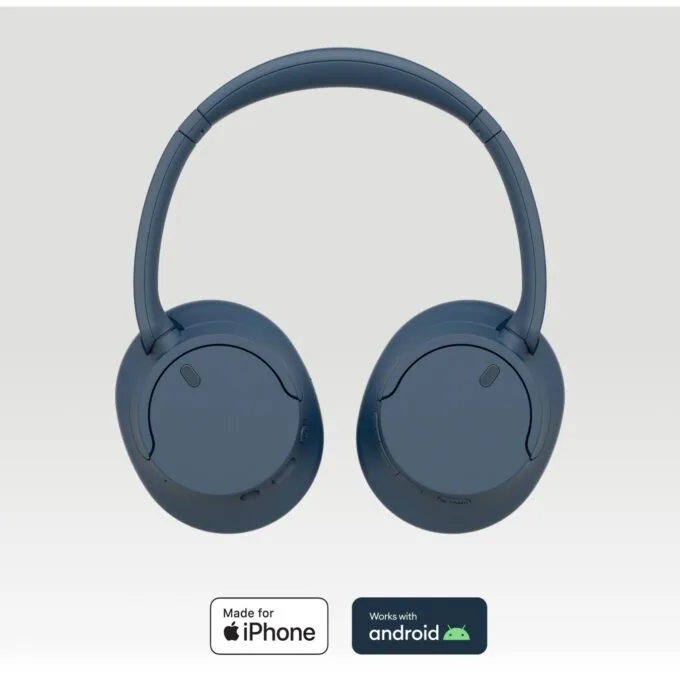 Sony WH-CH720N Extra-Bass Wireless Over-Ear Headphones - CH720N - Blue, ANC — image 4
