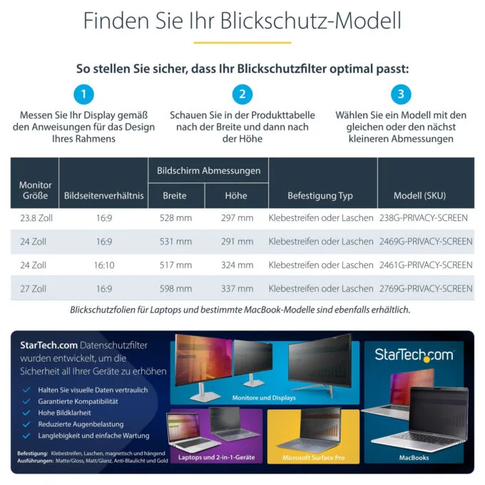 StarTech 24-INCH GOLD PRIVACY SCREEN — image 3