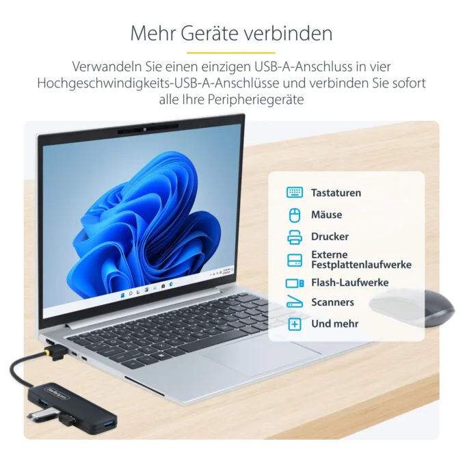 StarTech 4-PORT USB-A HUB 5GBPS PORTABLE — image 13