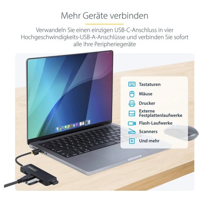 StarTech 4-PORT USB-C HUB 5GBPS PORTABLE — image 12