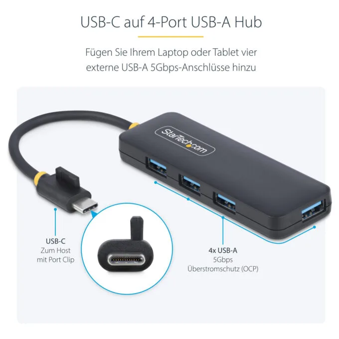 StarTech 4-PORT USB-C HUB 5GBPS PORTABLE — image 13