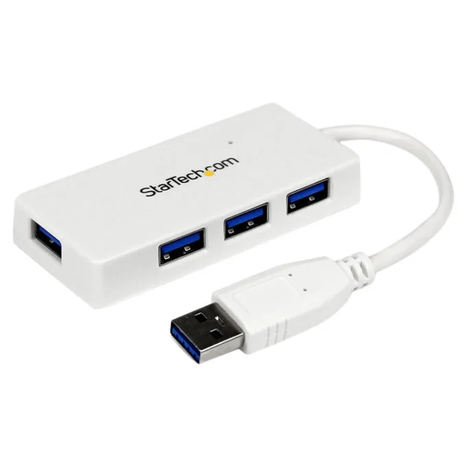 StarTech WHITE 4 PORT MINI USB 3.0 HUB — image 1