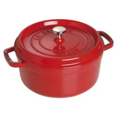 Staub La Cocotte 24cm rund. Kirsch-rot. Gusseisen