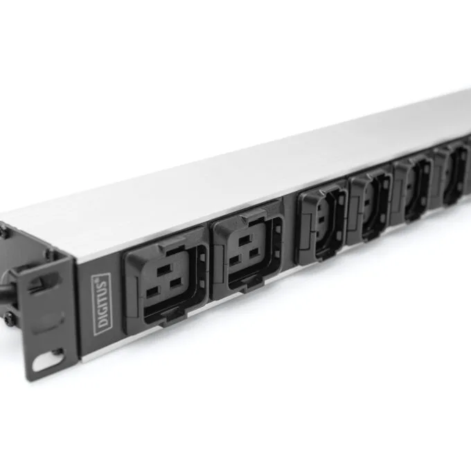 Steckdosenleiste Aluminium PDU 1U - DIGITUS - 16A 230VAC 50-60Hz, 8x C13, 2x C19, 2 m cable — image 3