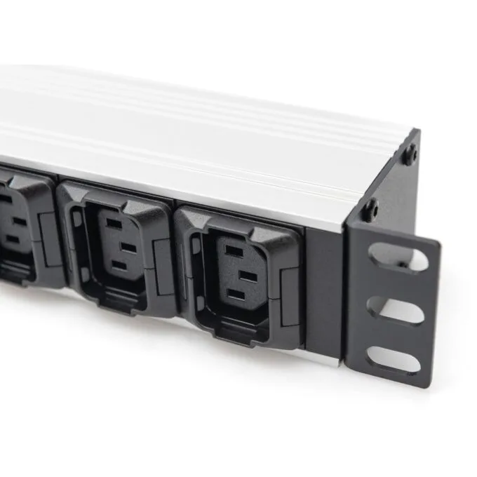 Steckdosenleiste Aluminium PDU 1U - DIGITUS - 16A 230VAC 50-60Hz, 8x C13, 2x C19, 2 m cable — image 4