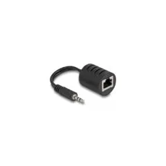 Stereo audio extender RJ-45 socket to 3.5mm jack, Cat.5, adapter