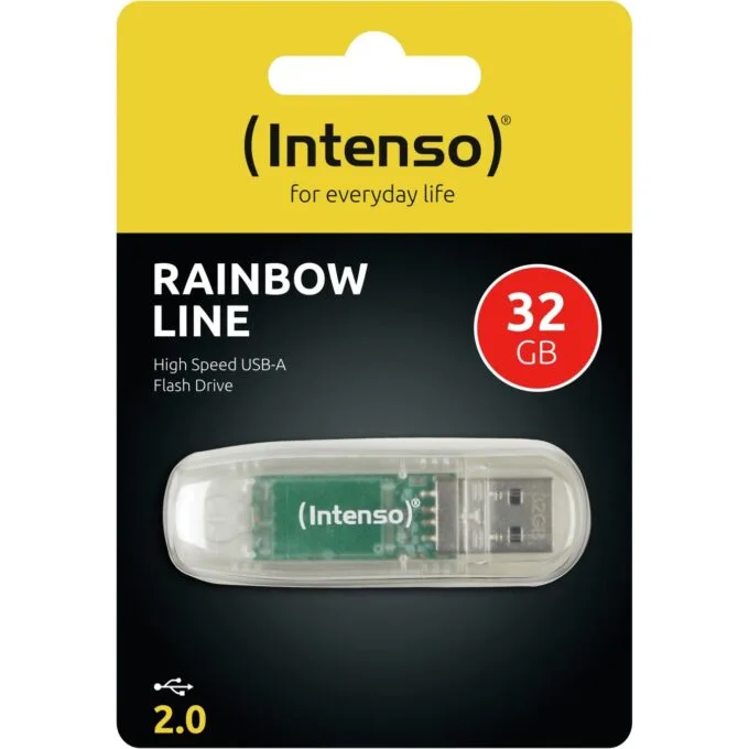 STICK 32GB USB 2.0 Intenso Rainbow Line Transparent - Rainbow Line Transparent, 32GB, USB 2.0 — image 3