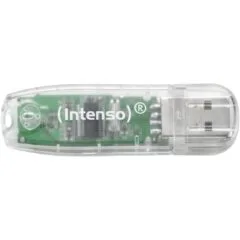 STICK 32GB USB 2.0 Intenso Rainbow Line Transparent - Rainbow Line Transparent, 32GB, USB 2.0
