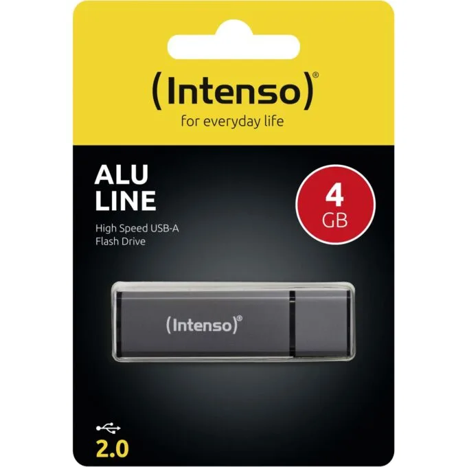 STICK 4GB USB 2.0 Intenso Alu Line Grey - 3521451 - Grey, 4GB — image 3