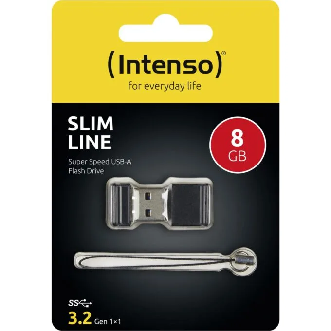 STICK 8GB USB 3.0 Intenso - 3532460 - Slim Line Black, USB 3.0, 8GB — image 3