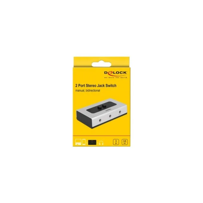 Switch jack 3.5mm 2-port manual bidirectional - switch — image 2