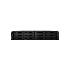 Synology RX1217RP - RX1217RP - 12-Bay 2U Rackmount Expansion Unit, Black/Grey, Dual 500W PSU, 12x SATA