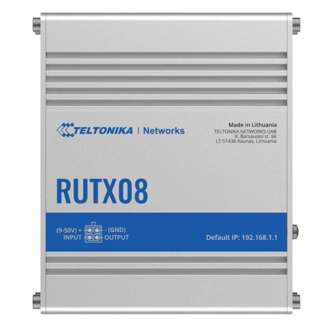 Teltonika RUTX08 Router - Quad-core CPU, 256MB RAM, 4× Gigabit Ethernet, Industrial — image 3