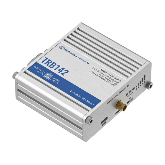 Teltonika TRB142 Gateway - 1200 MHz CPU, Grey, Cat1 Cellular, RS-232, USB 2.0, 9–30V DC — image 1