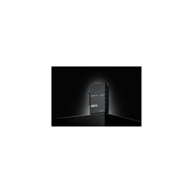 Teltonika TSW114 - 5-Port Gigabit Unmanaged Switch, Black, Fanless, DIN & Wall-Mountable — image 7