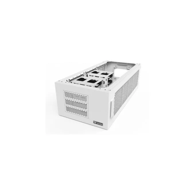Thermaltake AX100 - Snow White Steel Rack PC Case - 8x3.5" & 8x2.5" Bays, 480mm Radiator, 120/140mm Fans — image 6