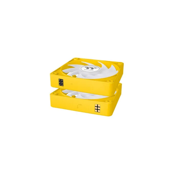 Thermaltake CT140 EX ARGB Sync 140mm Fan 3-Pack - Bumblebee Yellow, 500-1800 RPM, 4-pin PWM, 5V ARGB — image 2