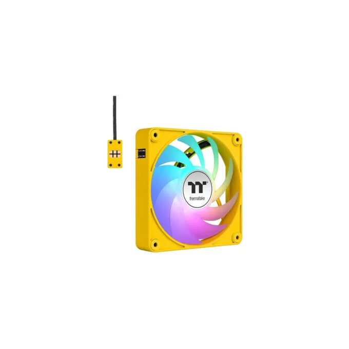 Thermaltake CT140 EX ARGB Sync 140mm Fan 3-Pack - Bumblebee Yellow, 500-1800 RPM, 4-pin PWM, 5V ARGB — image 1