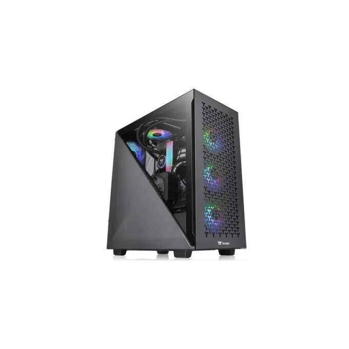 Thermaltake Divider 300 TG Air - Mid Tower PC Case, Black, Tempered Glass, ATX/mATX/Mini-ITX, USB-C — image 1