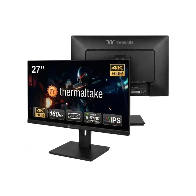 Thermaltake Gaming Monitor - TPM-I27FUK - 68.6cm 27' 4K IPS 160HZ USB-C Black — image 1