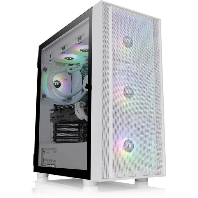 Thermaltake H570 TG ARGB - Mid Tower PC Case - Snow White, Tempered Glass, ARGB Fans, E-ATX/ATX/mATX/mini-ITX — image 1