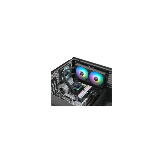 Thermaltake LA240-S 240mm ARGB AIO Liquid Cooler - 2x120mm Fans, LCD Pump, Black — image 3