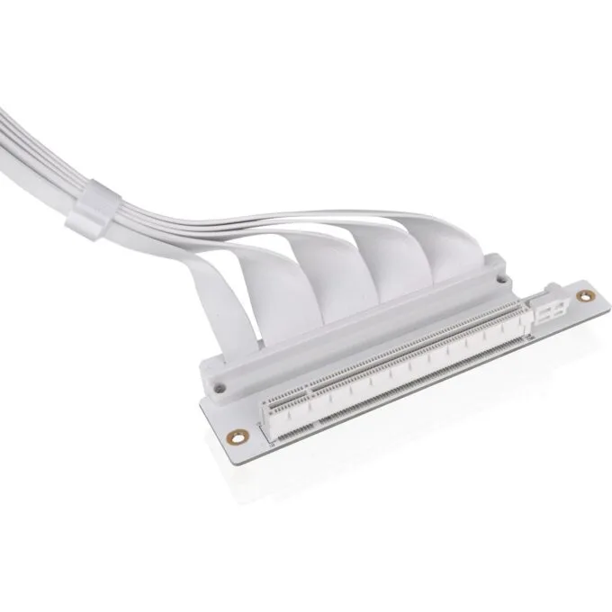 Thermaltake PCI-E 4.0 Dual 90° Riser Cable 400mm Snow - AC-077-CO6OTN-C1 - White, PCIe x16 Gen 4.0, 90° angled — image 4