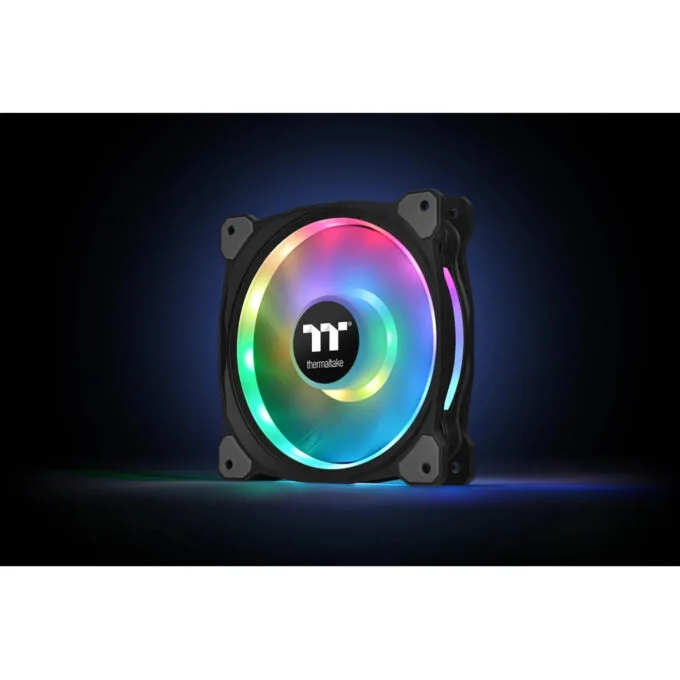 Thermaltake Riing Duo 12 RGB Radiator Fan - 3-Pack - Black, 120mm, 500-1500 RPM, RGB LED — image 2