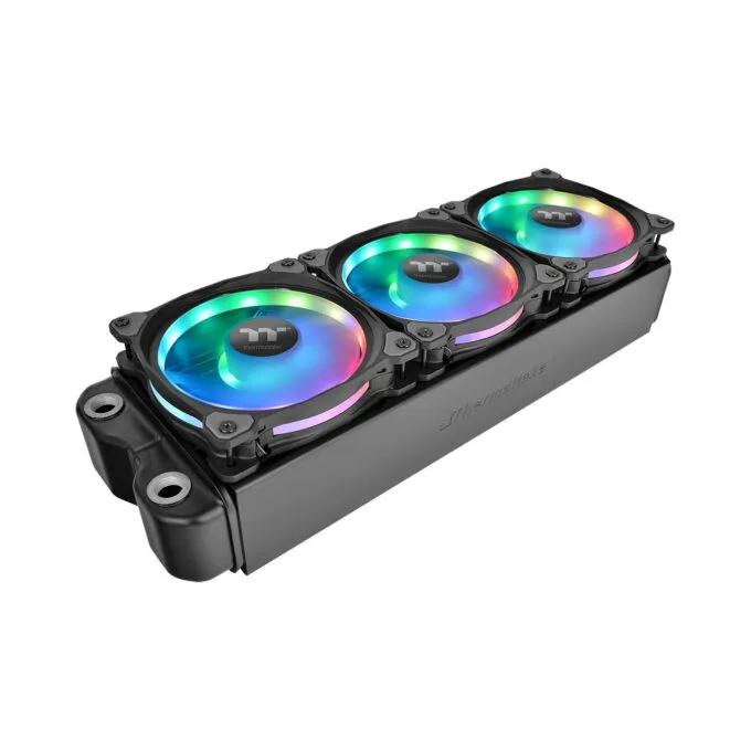 Thermaltake Riing Duo 12 RGB Radiator Fan - 3-Pack - Black, 120mm, 500-1500 RPM, RGB LED — image 1