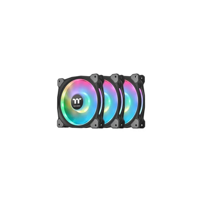 Thermaltake Riing Duo 14 RGB Radiator Fan - 3-Pack - 140mm Dual-Ring RGB, Black — image 1